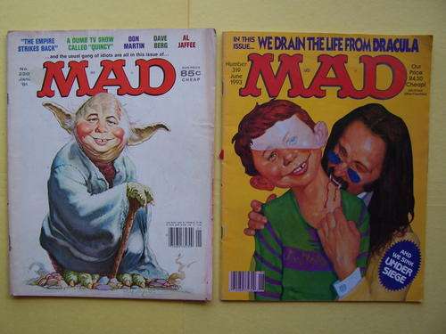 Two MAD Magazines No. 220 January 1981 and 319 June 1993