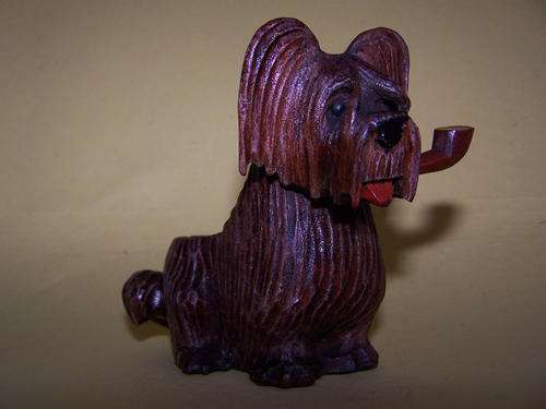 Wooden Pipe Rest Modelled as a Scottie Dog, 1920s, Made in Italy