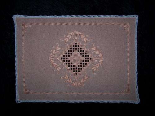 Hardanger Embroidery Place Mat/Tray Cloth