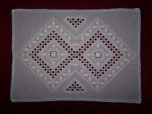 Stunning Hardanger Tray Cloth - NEVER USED