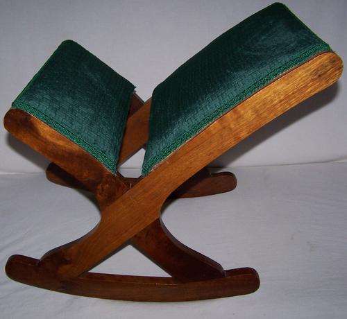 Footstool by Mc Namee's Durban est. 1931. Solid  Wooden Rocking Footstool. COLLECTION ONLY.