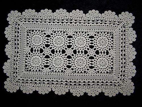 Hand Crocheted White Tray Cloth - Unused