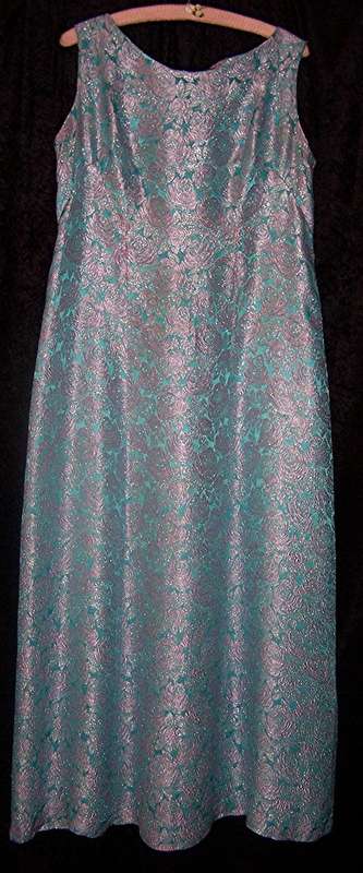 1950s/60s Brocade Evening Gown. Custom Made.