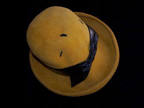 Vintage 'Lotte' Hat. Parisian Style Felt/Genuine Patent Leather Hat.