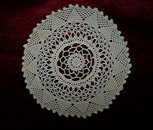 Hand Crocheted Beige Doiley