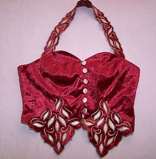 Haute Couture Chez Barbara ST LORIENT Velvet Top - Fully Lined. Size 38.
