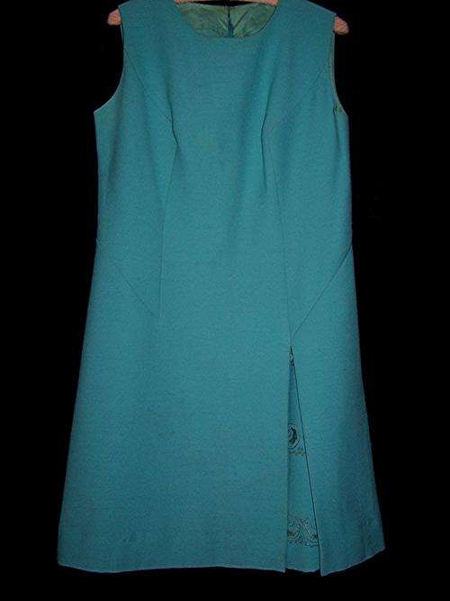 Stunning Vintage Dress. Embroidered 1960s Dress, Fully Lined, Custom Made.