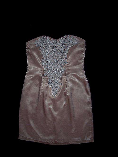 Satin Dress. Custom Made, Fully Lined. Size M