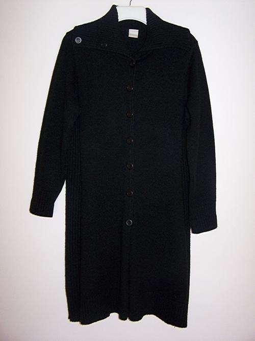 Coat. Woolworths Black Knitted Coat. Size Large