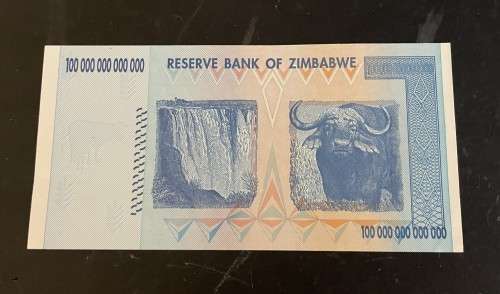 Zimbabwe 100 trillion dollor banknote - Excellent crisp condition