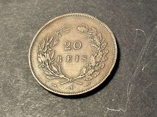 1891 Portugal 20 Réis coin