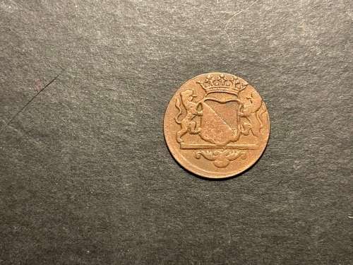 Nice 1790 VOC 1 duit coin - off center error