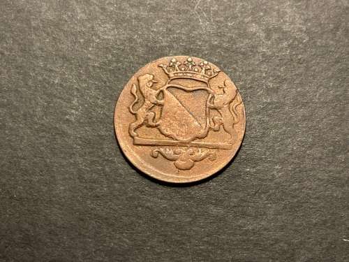 Nice 1790 VOC 1 duit coin - off center error