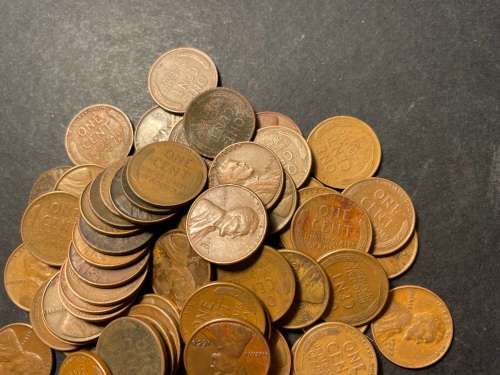 Very large collection USA wheat pennies 1 cent coins - 1940 - 1958