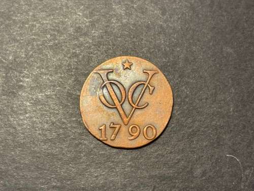 Excellent 1790 VOC 1 duit copper coin - Magnificent Example