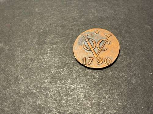 Excellent 1790 VOC 1 duit copper coin - Magnificent Example