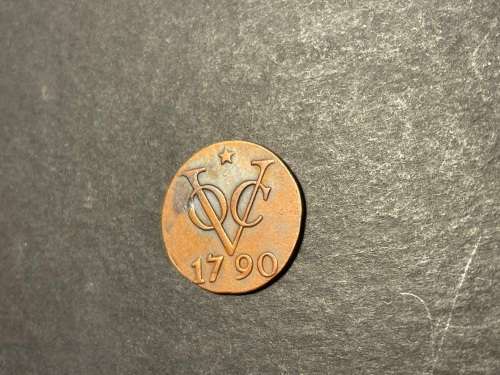 Excellent 1790 VOC 1 duit copper coin - Magnificent Example