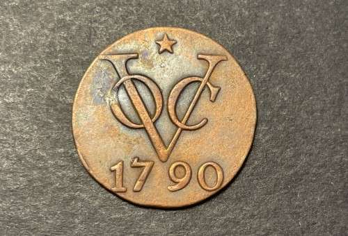 Excellent 1790 VOC 1 duit copper coin - Magnificent Example