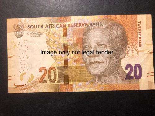 R20 L Kganyago banknote fancy serial number - JB 5000830 B