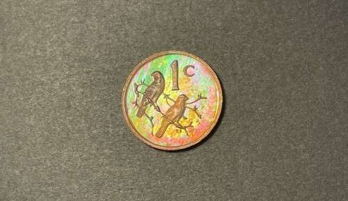 1983 RSA proof 1c (1 cent) coin - Excellent toned