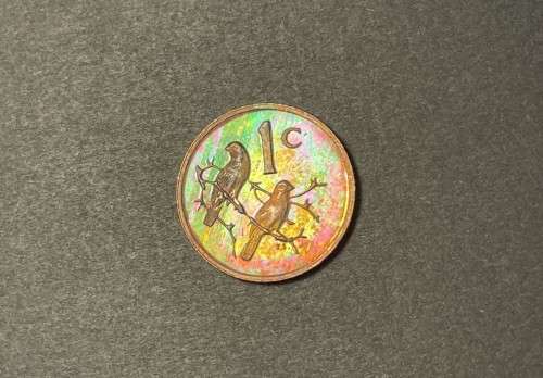 1983 RSA proof 1c (1 cent) coin - Excellent toned