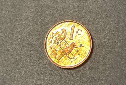 1988 RSA proof 1c (1 cent) coin - Excellent toned