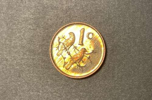 1988 RSA proof 1c (1 cent) coin - Excellent toned