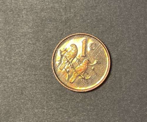 1988 RSA proof 1c (1 cent) coin - Excellent toned