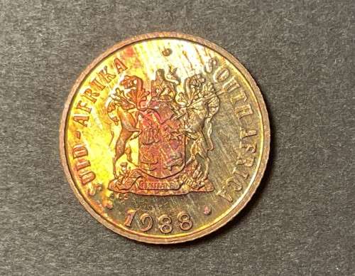 1988 RSA proof 1c (1 cent) coin - Excellent toned