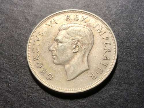 High grade 1937 Union of South Africa half crown coin