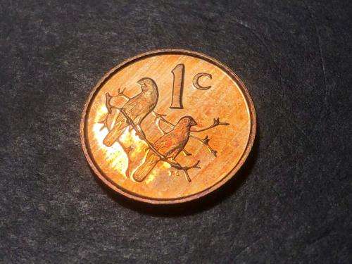 1988 RSA proof 1c (1 cent) coin - Excellent toned
