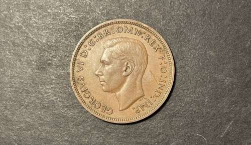 Excellent 1940 British 1 penny coin