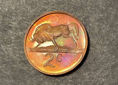1984 RSA proof 2c (2 cent) coin - Excellent toned