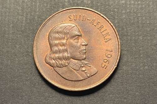 Nice 1965 RSA 2c (2 cent) coin - Afrikaans