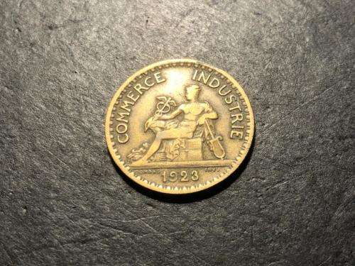 1923 French 1 Franc (Chambers of Commerce) coin - as per photo