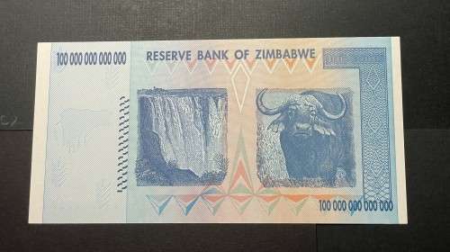 Zimbabwe 100 Trillion dollar banknote $100,000,000,000,000 - 2008 Hyperinflation - Gem Crisp UNC