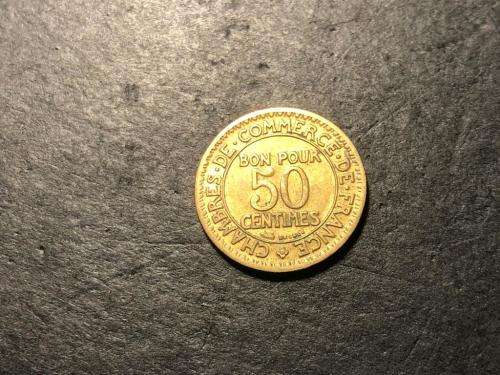 1927 French Chambers of Commerce 50 Centimes