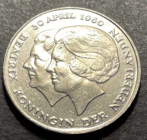 1980 Netherlands 2½ Gulden coin