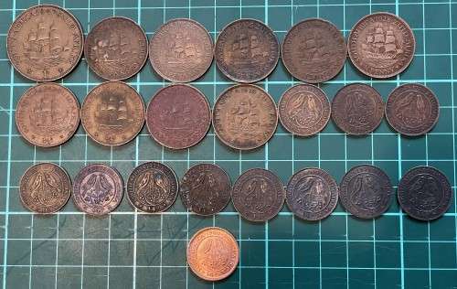 Complete collection of SA Union copper coins from 1923 to 1964 - PLEASE READ DESCRIPTION