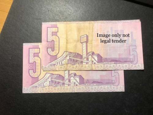 Set of 2 1990 CL Stals First issue R5 banknotes
