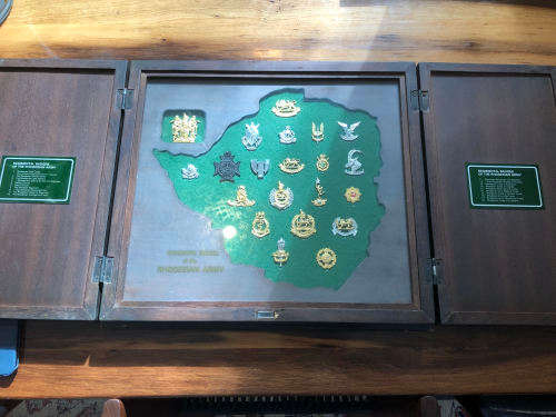 Rare Regimental Badges of the Rhodesian Army display - 20 badges - READ DISCRIPTION!