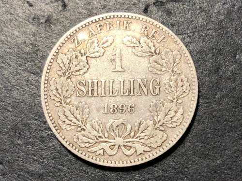 1896 ZAR 1 shilling silver coin