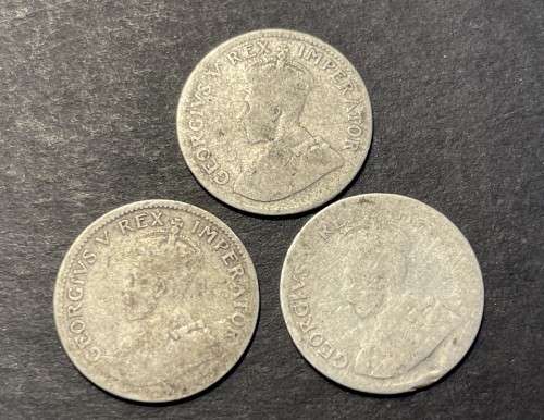 Lot of 3 1929 SA Silver 3 Pence coins - Price is per coin