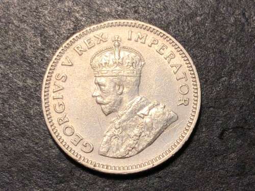 SCARCE 1927 SA Silver 6 pence coin in +/- AU Catalogue value is R4,000