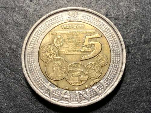 Nice 2011 commemorative R5 coin - The 90 year anniversary of the SARB