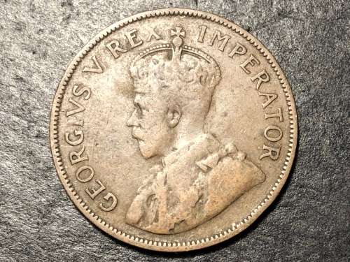 1933 King George V South African 1 penny bronze coin - lot 3 of 3