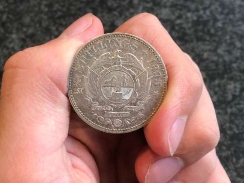Rare 1895 ZAR half crown in high grade