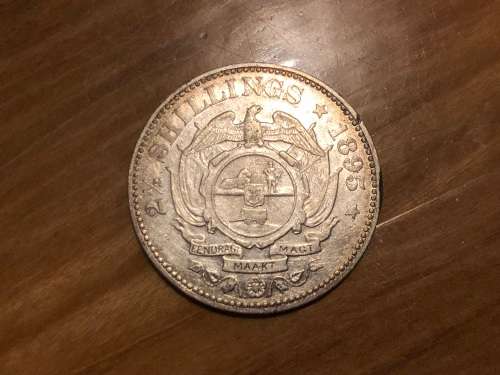 Rare 1895 ZAR half crown in high grade