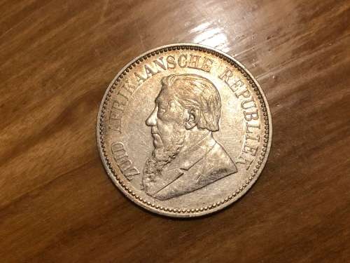 Rare 1895 ZAR half crown in high grade