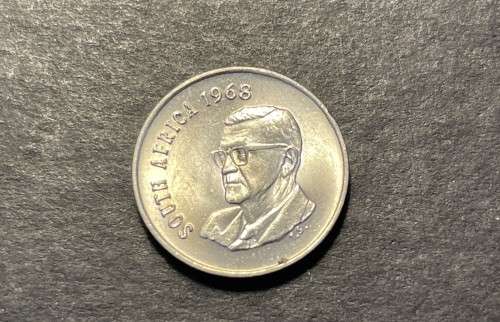 Brilliant a/UNC 1968 (ENG) RSA 5 cent coin